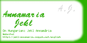 annamaria jekl business card